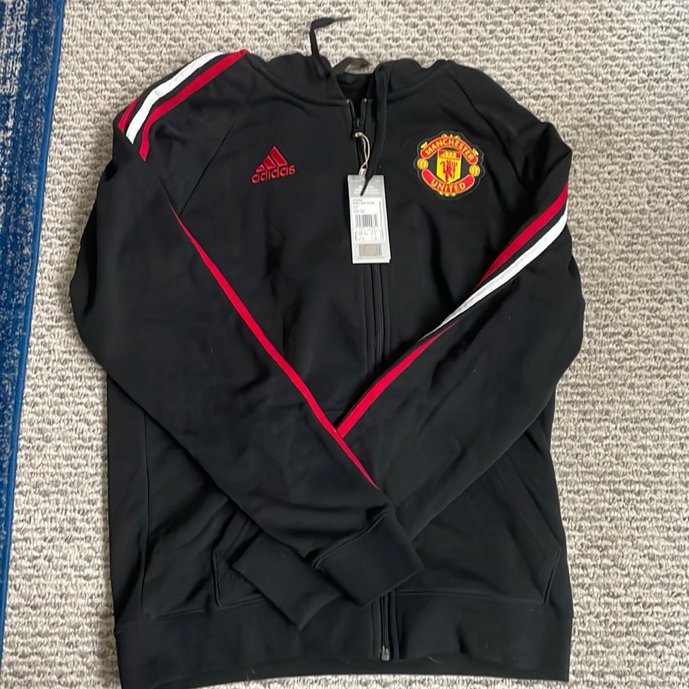 Adidas Manchester United Hoodie - Black Medium